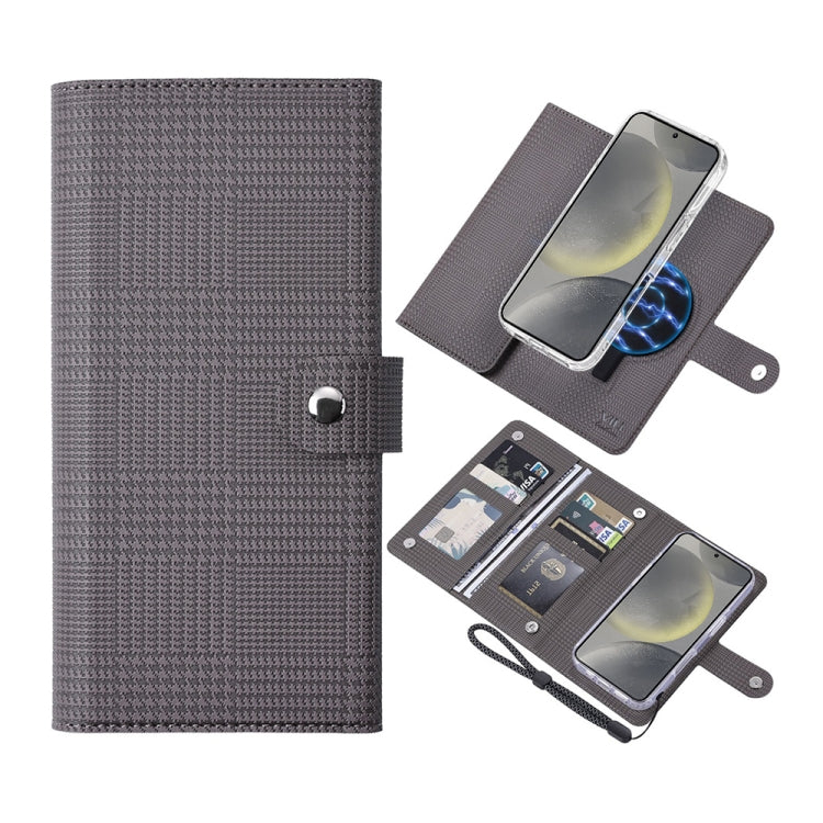 For Samsung Galaxy S24+ 5G ViLi GHA-C Series RFID MagSafe Magnetic Flip Leather Phone Case(Grey)