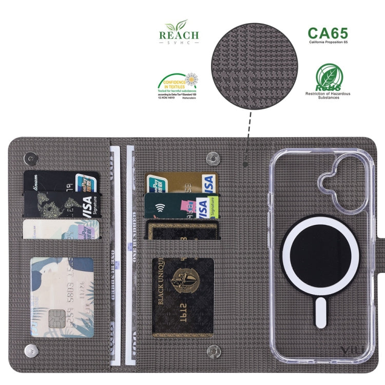 For Samsung Galaxy S24+ 5G ViLi GHA-C Series RFID MagSafe Magnetic Flip Leather Phone Case(Grey)