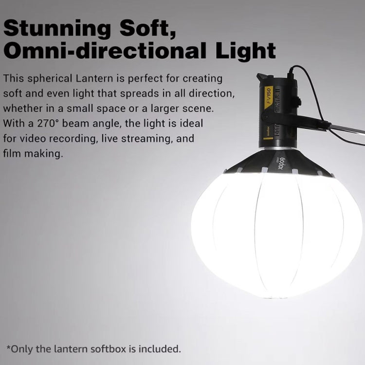 Godox Folding Lantern Softbox Bowens Mount Softbox, Model:CS-50D - free shipping - PMC Jewellery - Order now!