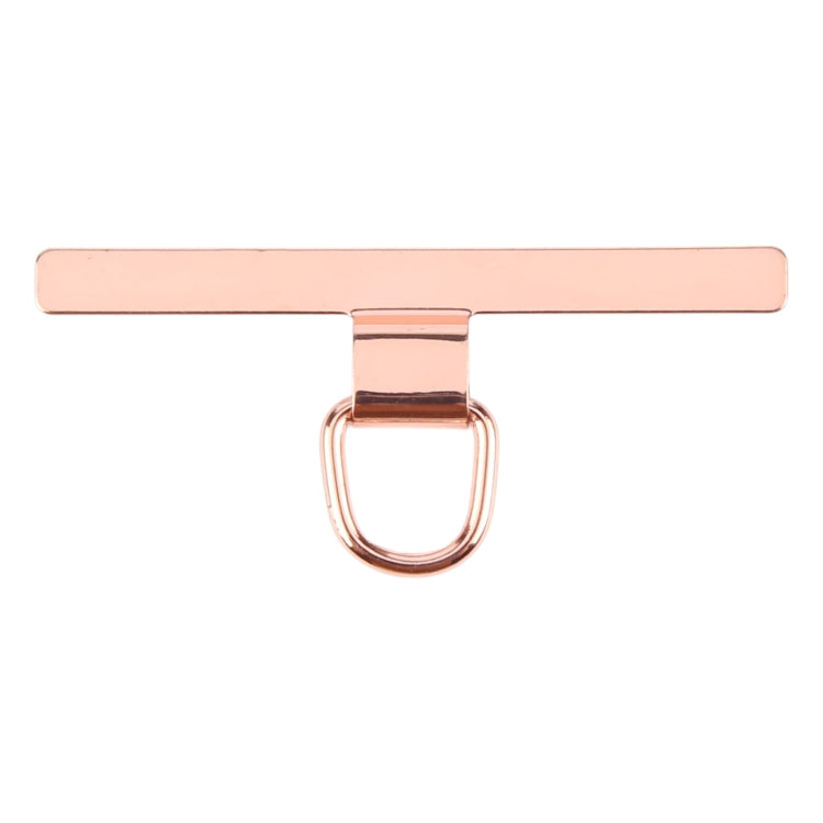 T-shape Metal Mobile Phone Lanyard Fixing Gasket(Rose Gold)