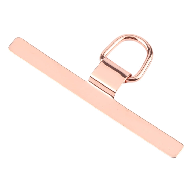 T-shape Metal Mobile Phone Lanyard Fixing Gasket(Rose Gold)
