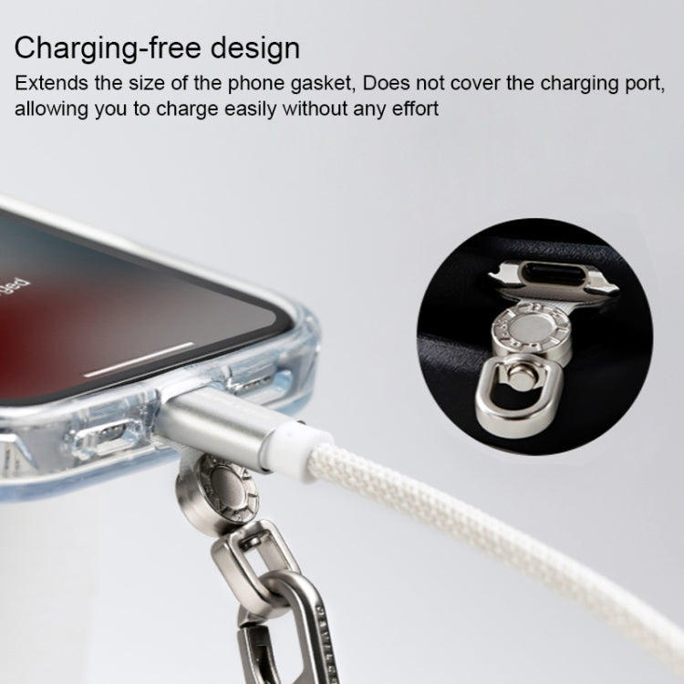 360 Degree Rotation Mobile Phone Lanyard Fixing Gasket(Black) - free shipping - PMC Jewellery - Order now!