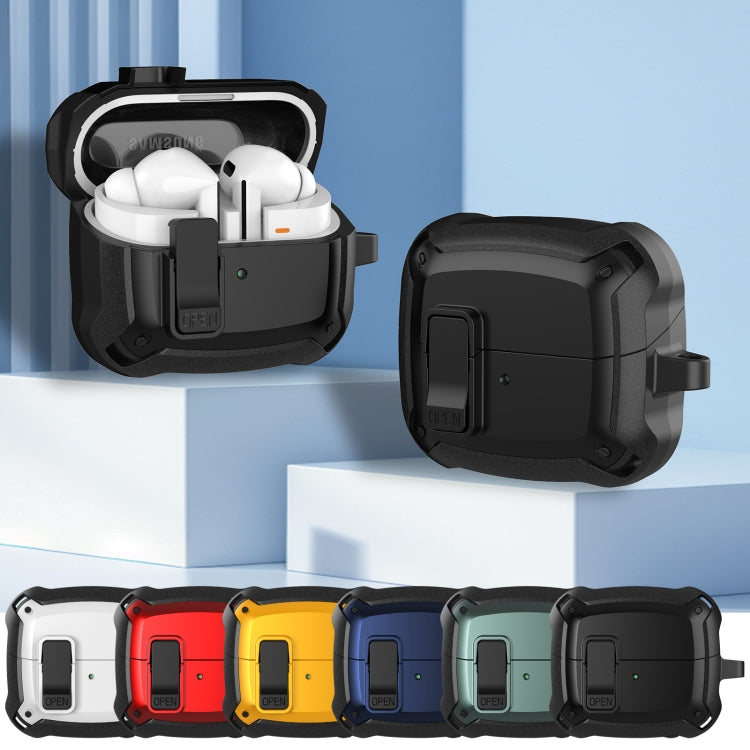 For Samsung Galaxy Buds 3 / 3 Pro Bumblebee Earphone Protective Case with Switch & Hook(Black Yellow)