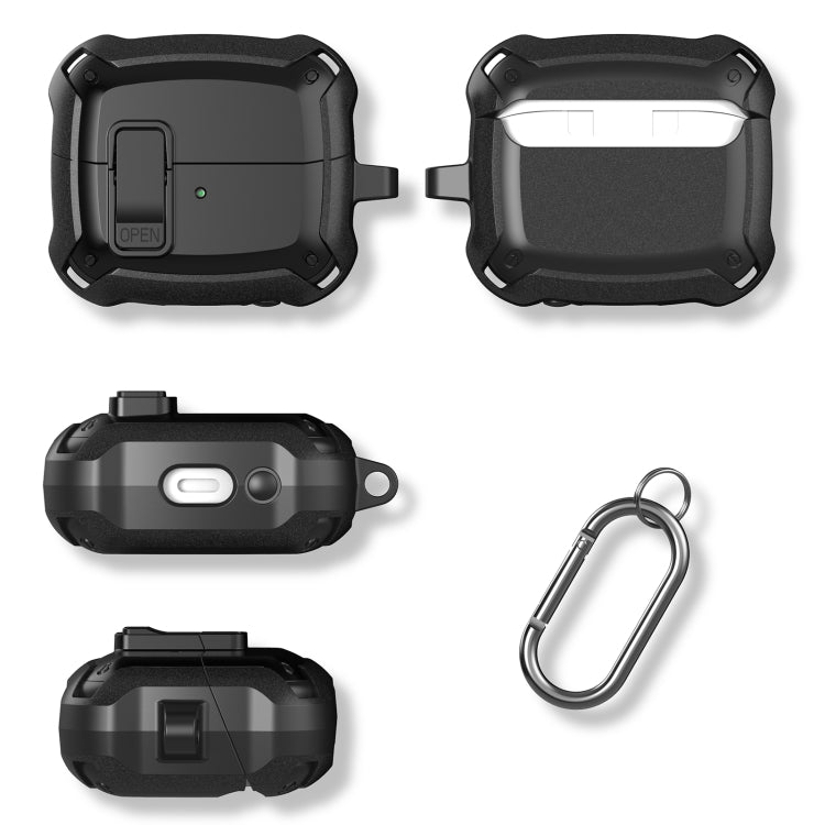For Samsung Galaxy Buds 3 / 3 Pro Bumblebee Earphone Protective Case with Switch & Hook(Black Yellow)