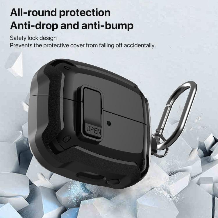 For Samsung Galaxy Buds 3 / 3 Pro Bumblebee Earphone Protective Case with Switch & Hook(Black Yellow)