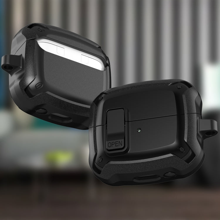 For Samsung Galaxy Buds 3 / 3 Pro Bumblebee Earphone Protective Case with Switch & Hook(Black)