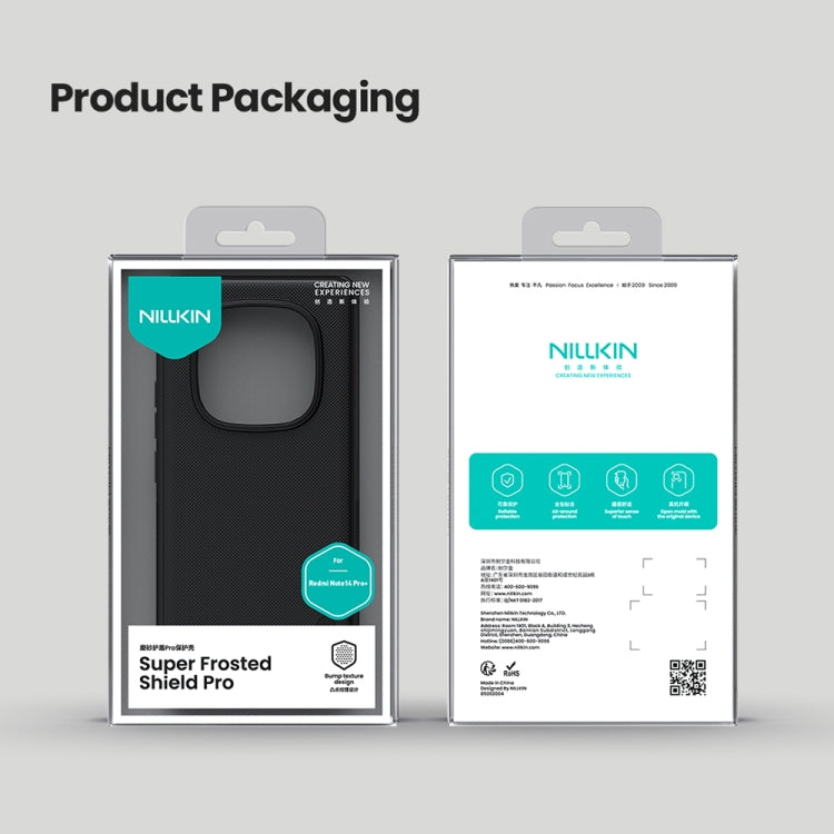 For Redmi Note 14 Pro+ 5G NILLKIN Frosted Shield Pro PC + TPU Phone Case(Green)