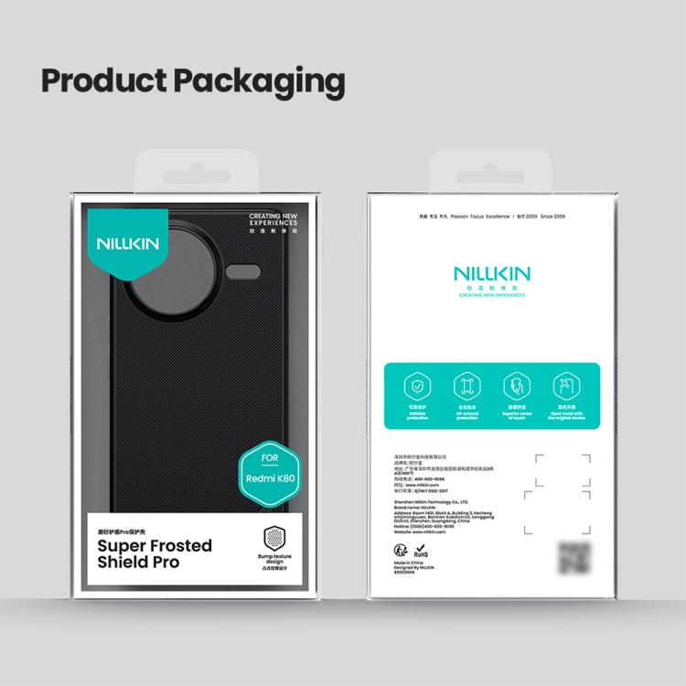 For Redmi K80 NILLKIN Frosted Shield Pro PC + TPU Phone Case(Black) - free shipping - PMC Jewellery - Order now!