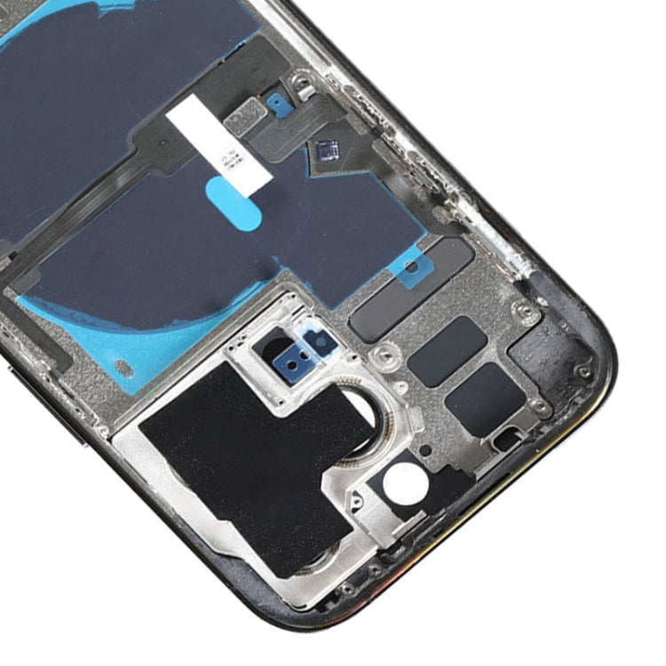 For iPhone 14 Pro Battery Back Cover with Power + Volume Flex Cable + Wireless Charging Module, Version:China Version(Black)