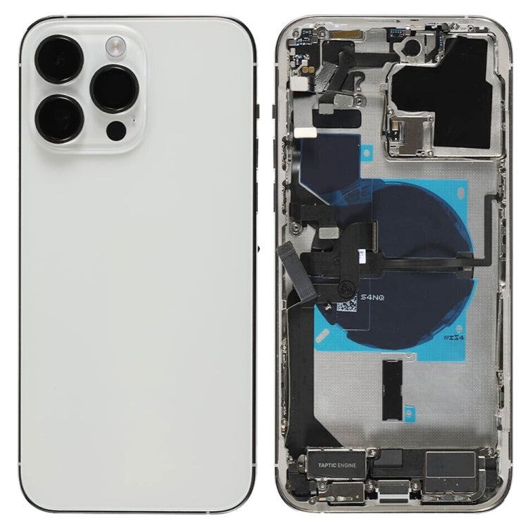 For iPhone 14 Pro Max Battery Back Cover Assembly, Version:CE EU Version(Silver)