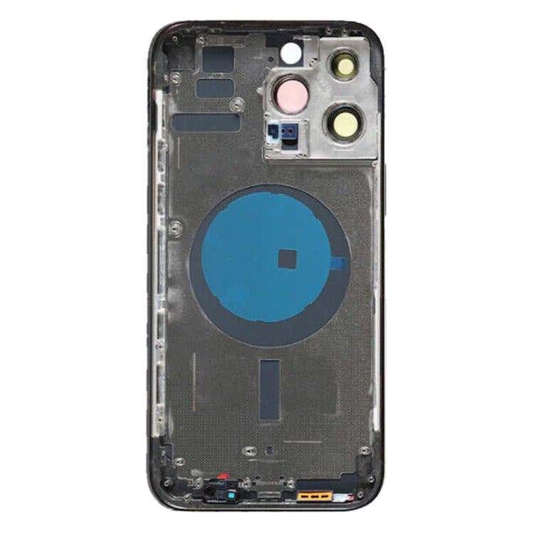For iPhone 14 Pro Max Battery Back Cover with Side Keys & Card Tray, Version:CE EU Version(Black)