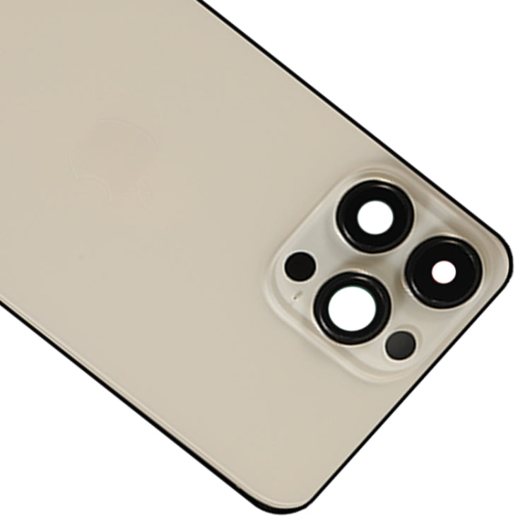 For iPhone 14 Pro Max Battery Back Cover with Side Keys & Card Tray, Version:CE EU Version(Gold)