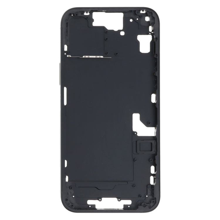 For iPhone 15 Plus Middle Frame Bezel Plate with Side Keys + Card Tray, Version:US Version(Black)
