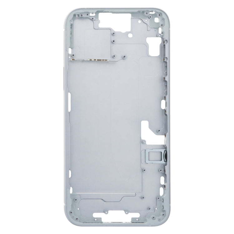 For iPhone 15 Plus Middle Frame Bezel Plate with Side Keys + Card Tray, Version:US Version(Blue)