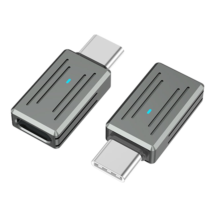 USB-C / Type-C Male to 8 Pin Female Zinc Alloy PD Adapter, Support Fast Charging / Data Transmission(Gun Metal)