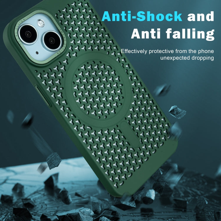 For iPhone 16 Pro Max Ice Feeling Cooling MagSafe Magnetic Phone Case(Dark Green) - iPhone 16 Pro Max Cases by PMC TechLife | Online Shopping South Africa | PMC TechLife | Buy Now Pay Later Mobicred