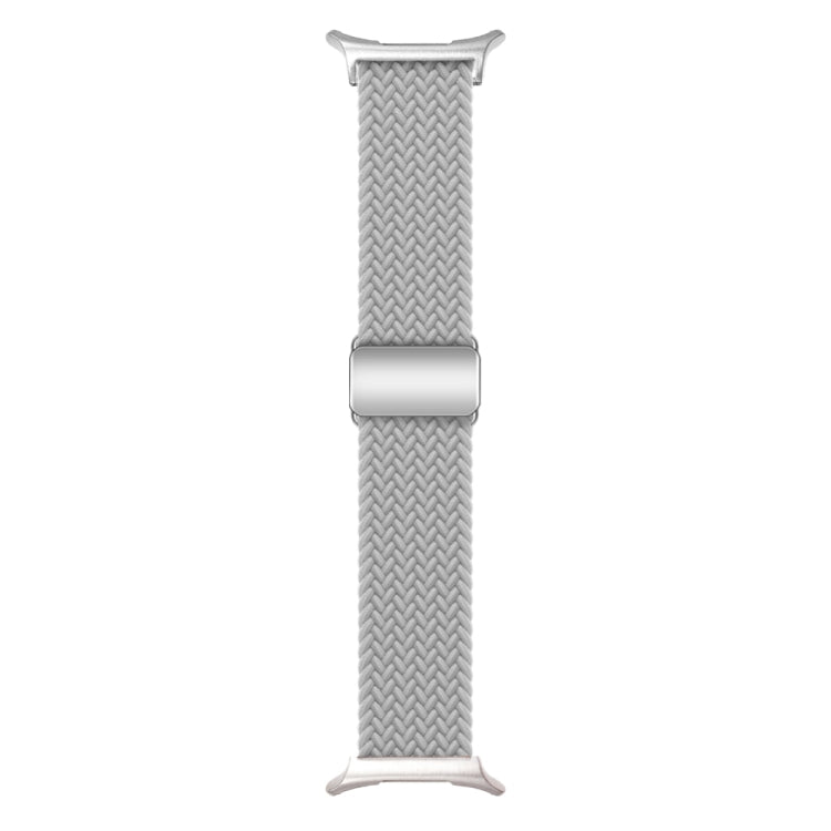 For Samsung Galaxy Watch Ultra 47mm Nylon Loop Magnetic Buckle Watch Band(Light Grey)