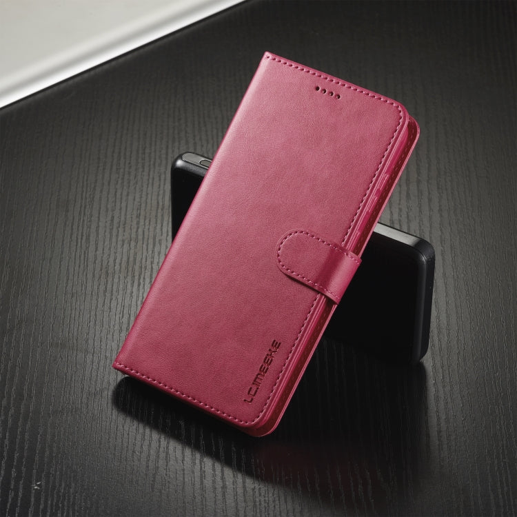 For Samsung Galaxy S25+ 5G LC.IMEEKE Calf Texture Leather Phone Case(Red)