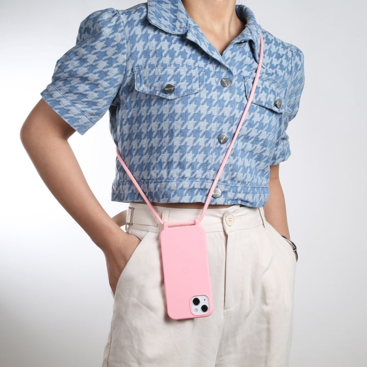 For iPhone 16 Candy Colors TPU Protective Phone Case with Lanyard(Pink) - iPhone 16 Cases by PMC TechLife | Online Shopping South Africa | PMC TechLife | Buy Now Pay Later Mobicred