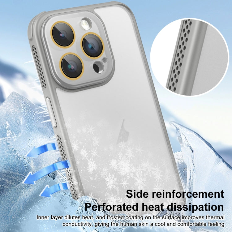 For iPhone 16 Side Cooling Skin Feel Frosted Phone Case(Sky Blue)