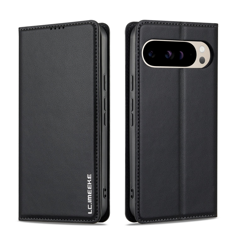 For Google Pixel 9 Pro / 9 LC.IMEEKE L1 Series Frosted Fine Texture PU Phone Case(Black)