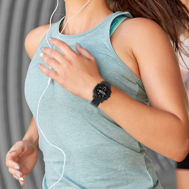 For Garmin Fenix 7X Magnetic Folding Silver Buckle Color Printed Silicone Watch Band(Camouflage Grey) - free shipping - PMC TechLife - Order now!