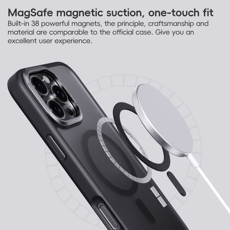 For iPhone 16 Pro Frosted MagSafe Magnetic Phone Case(Pink)
