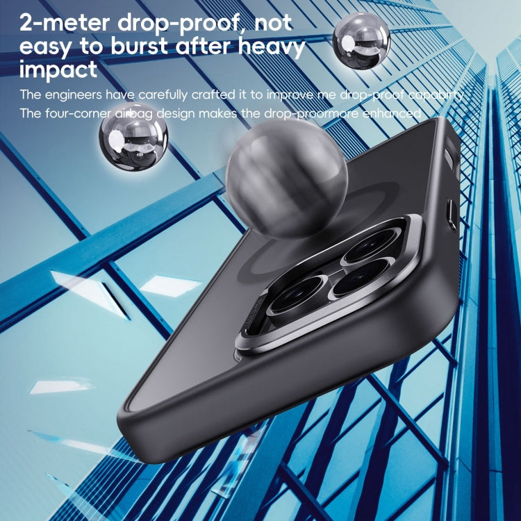 For iPhone 16 Frosted MagSafe Magnetic Phone Case(White)