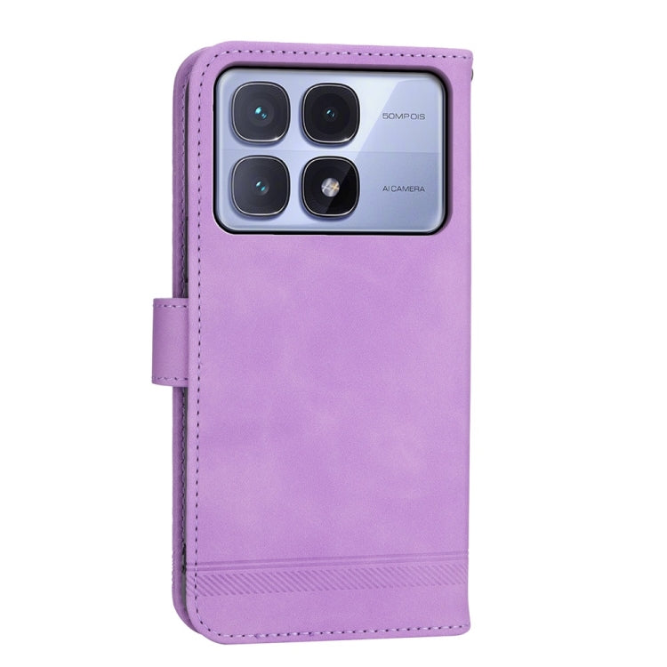 For Redmi K70 Ultra Dierfeng Dream Line TPU + PU Leather Phone Case(Purple)