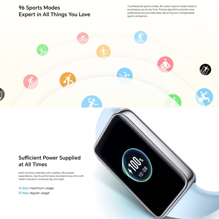 Honor Band 9, 1.57 inch AMOLED Screen, Support Heart Rate / Blood Oxygen / Sleep Monitoring, Standard Version(Blue) - free shipping - PMC Jewellery - Order now!