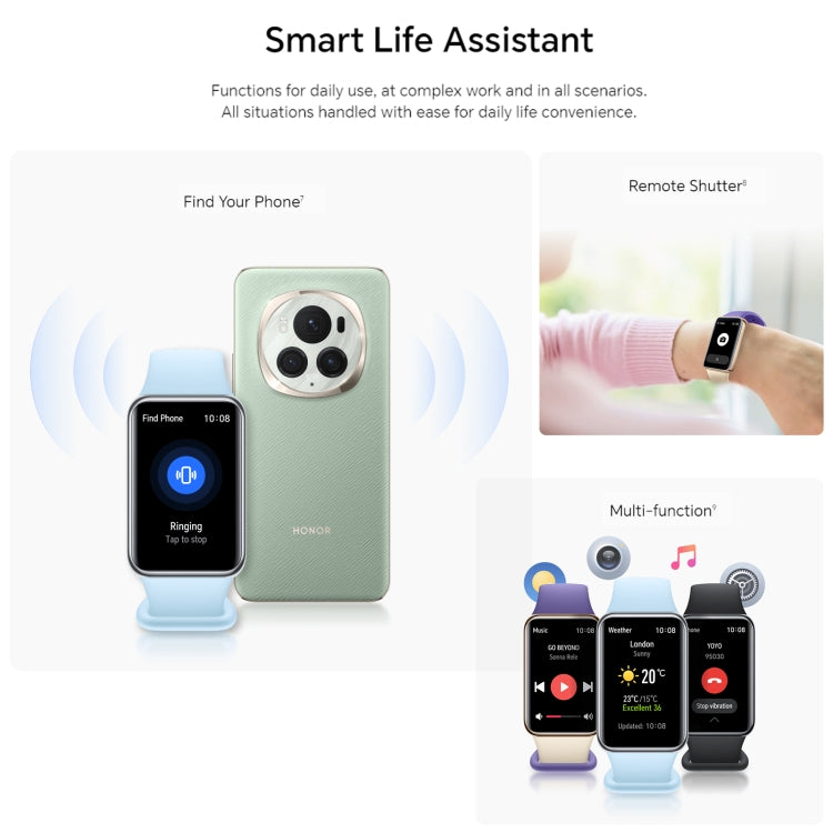 Honor Band 9, 1.57 inch AMOLED Screen, Support Heart Rate / Blood Oxygen / Sleep Monitoring, NFC Version(Blue) - free shipping - PMC TechLife - Order now!