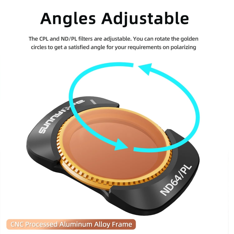 For DJI Osmo Pocket 3 Sunnylife Camera Lens Magnetic Metal Filter, No Impact On Gimbal Reset, Filter:4 in 1 ND8-64 - free shipping - PMC Jewellery - Order now!