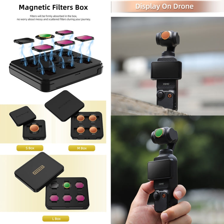 For DJI Osmo Pocket 3 Sunnylife Camera Lens Magnetic Metal Filter, No Impact On Gimbal Reset, Filter:ND32PL - free shipping - PMC Jewellery - Order now!