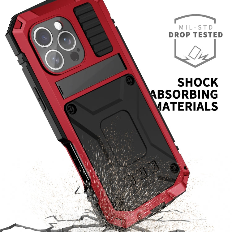 For iPhone 16 Pro R-JUST Life Waterproof Dustproof Shockproof Phone Case(Red) - free shipping - PMC Jewellery - Order now!