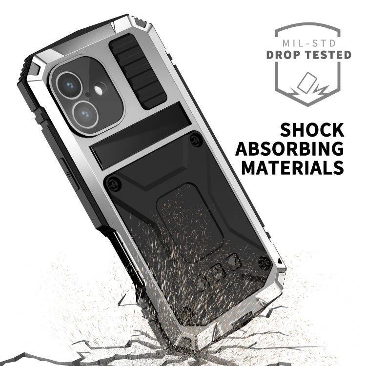 For iPhone 16 Plus R-JUST Life Waterproof Dustproof Shockproof Phone Case(Silver) - free shipping - PMC Jewellery - Order now!