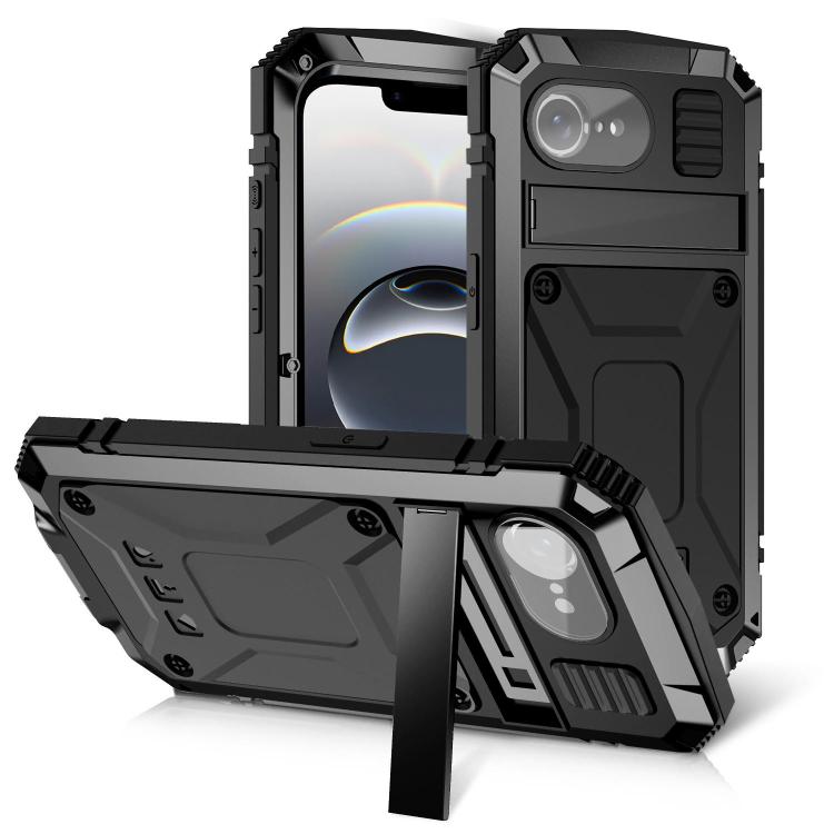 For iPhone 16e R-JUST Life Water-resistant Dustproof Shockproof Phone Case(Black)