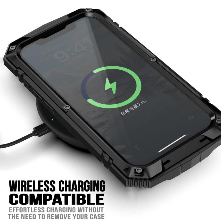 For iPhone 16e R-JUST Life Water-resistant Dustproof Shockproof Phone Case(Black)