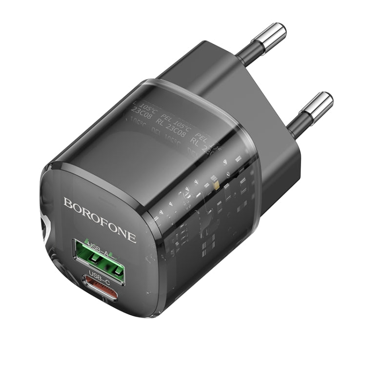 BOROFONE BN17 PD20W USB, USB-C / Type-C Charger, Plug Type:EU Plug(Black) - USB Charger by Borofone | Online Shopping South Africa | PMC Jewellery | Buy Now Pay Later Mobicred