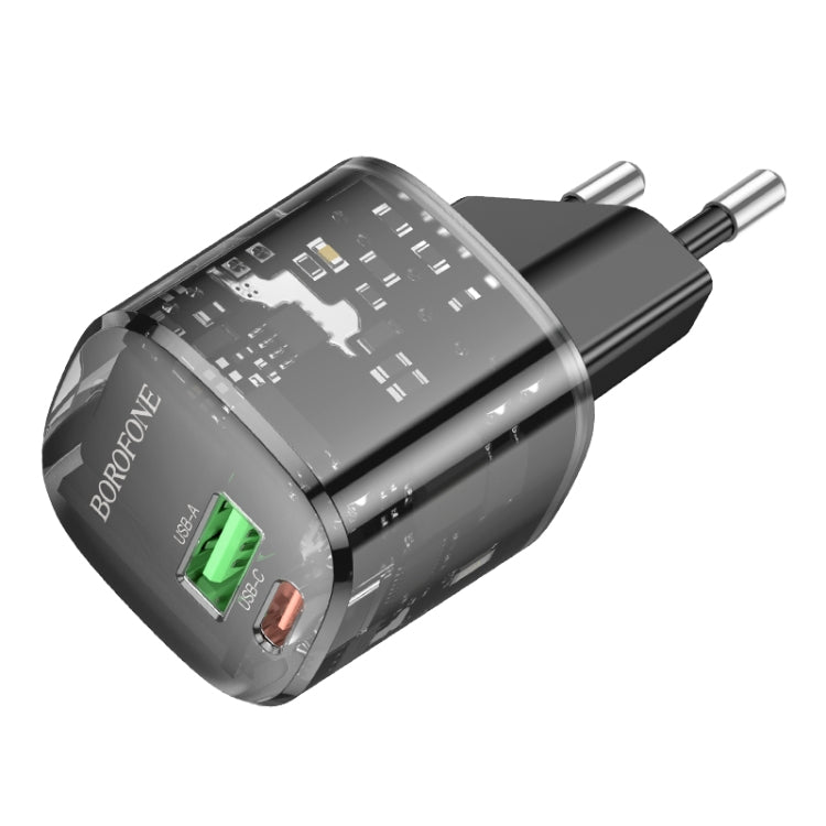BOROFONE BN17 PD20W USB, USB-C / Type-C Charger, Plug Type:EU Plug(Black) - USB Charger by Borofone | Online Shopping South Africa | PMC Jewellery | Buy Now Pay Later Mobicred