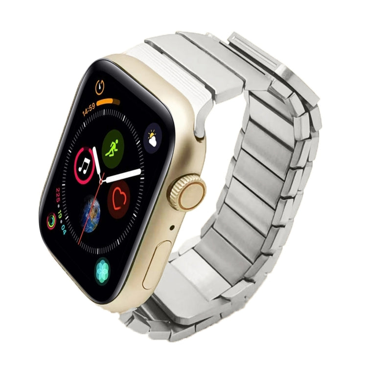 For Apple Watch Series 4 40mm Single Bead Magnetic Stainless Steel Watch Band(Silver)