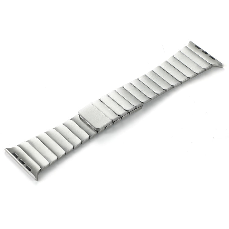 For Apple Watch Series 10 42mm Single Bead Magnetic Stainless Steel Watch Band(Silver)