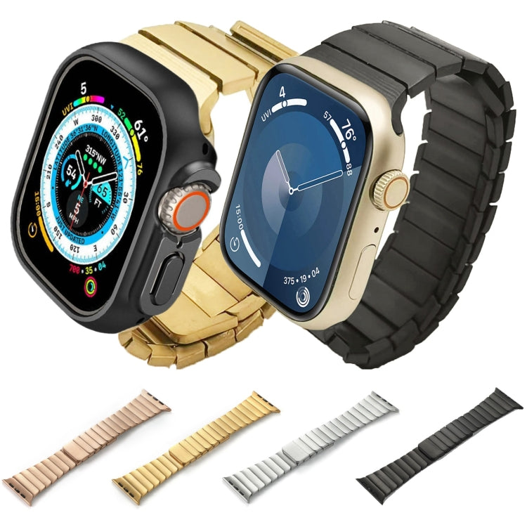 For Apple Watch Series 7 45mm Single Bead Magnetic Stainless Steel Watch Band(Rose Gold) - free shipping - PMc TechLife - Order now!