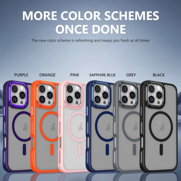 For iPhone 16 Pro Max Breathable Skin Feel Frosted MagSafe Magnetic Phone Case(Pink)