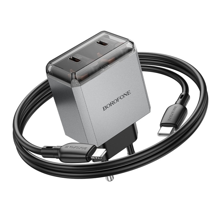 BOROFONE BN21 PD 40W 2 Type-C Charger with 1m Type-C to 8 Pin Cable Set, For:EU Plug(Tarnish) - free shipping - PMC Jewellery - Order now!