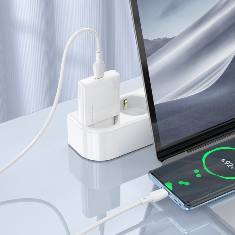 BOROFONE BN23 PD 20W Type-C Charger with 1m Type-C to Type-C Cable Set, Plug Type:EU Plug(White) - USB Charger by Borofone | Online Shopping South Africa | PMC Jewellery | Buy Now Pay Later Mobicred