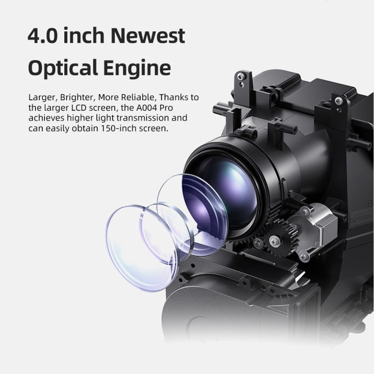 AUN A004 Pro 1920 x 1080P 9000Lumen Android 9.0 Portable LCD Projector, UK Plug(White)