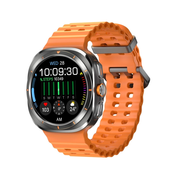 W7 1.43 inch IP68 Water-resistant Smart Watch, Support Sedentary Reminder / Sleep Monitoring(Orange)