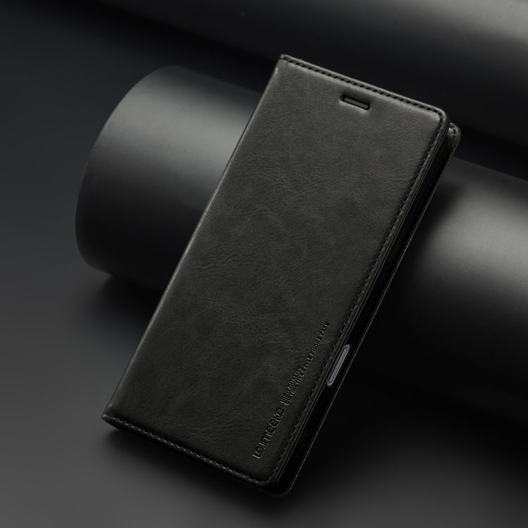 For iPhone 16 Pro Max LC.IMEEKE RFID Anti-theft Leather Phone Case(Black)