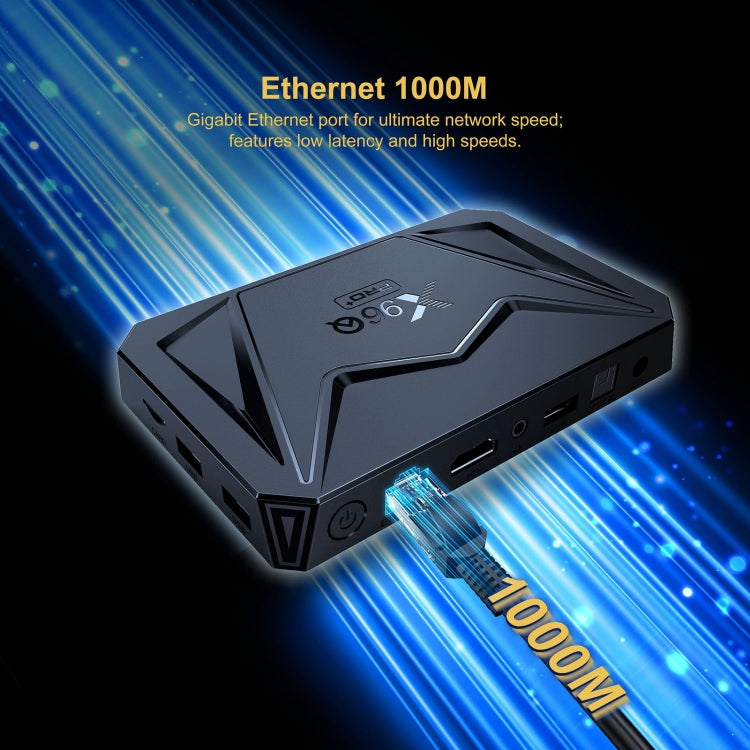 X96Q Pro+ Cortex-A55 Android 14 Octa-core CPU 4K HD Internet Set-top Box, RAM:4GB+32GB(US Plug)
