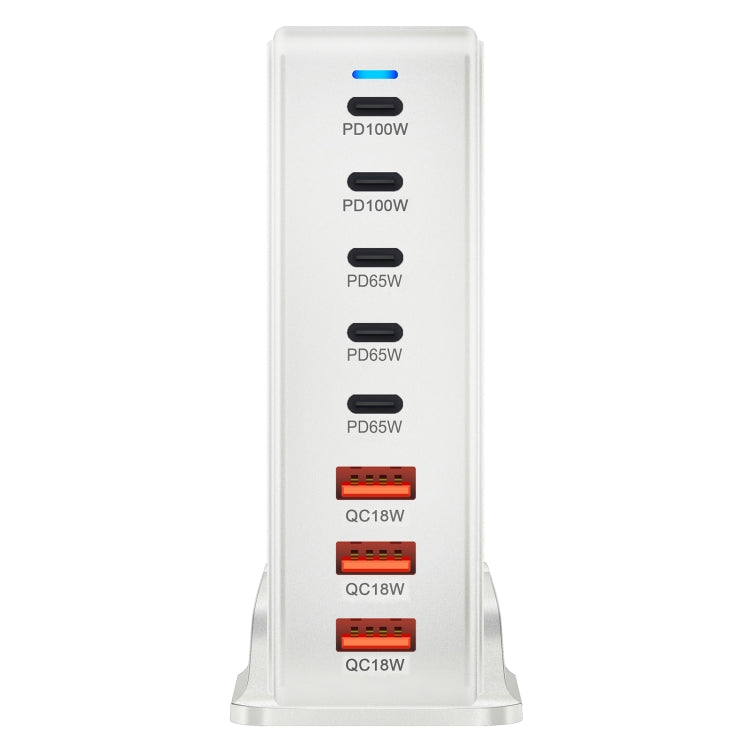 440W GaN USB Power Adapter Travel Charger with 3 x USB, 5 x PD Port, Plug:AU Plug(White)